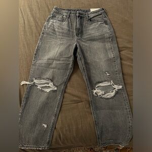 NWT American Eagle black highest rise mom jeans